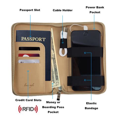 Phone Charging Passport Holder 